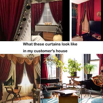 Luxury Pom Poms Curtain Set for Elegant Home Decor