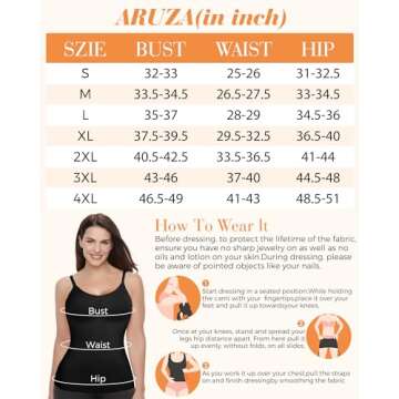 AURUZA Women's Shapewear Tummy Control Scoop Neck Camisole Tops for Women Seamless Compression Tank Top Regular and Plus Size, XL, Black