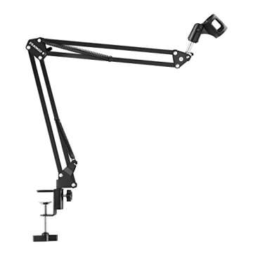 Aokeo AK-80 Professional Studio Live Stream Broadcasting Recording Condenser Microphone with AK-35 Suspension Scissor Arm Stand, Shock Mount, Pop Filter, X7 Live Sound Mixer And Mounting Clamp