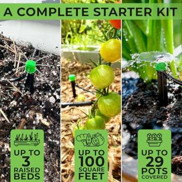 CARPATHEN Drip Irrigation System - Adjustable Premium Irrigation System for Garden, Raised Beds - Co...