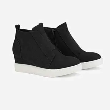 DREAM PAIRS Stylish Women’s Platform Wedge Booties
