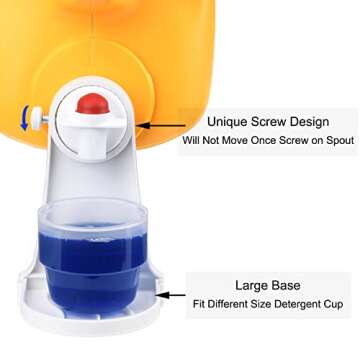 Laundry Detergent Cup Holder, Laundry Fabric Softener Drip Catcher, Firmly Hold on Laundry Bottle Spouts, Keep Washer Dryer and Laundry Floor Clean and Organize Pack of 1