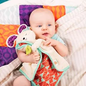 B. toys Baby Bunny Security Blanket - Plush Comfort & Play