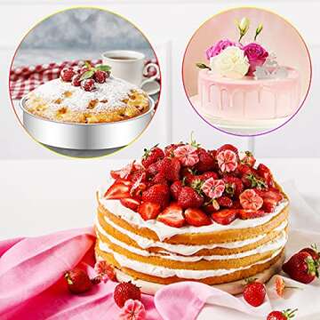 Deedro 9½ Inch Stainless Steel Cake Pans Set of 3