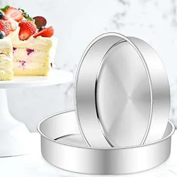 Deedro 9½ Inch Stainless Steel Cake Pans Set of 3