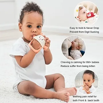 Smily Mia Silicone Teething Mittens for Infants 3 Months and Up