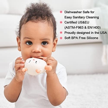 Smily Mia Silicone Teething Mittens for Infants 3 Months and Up