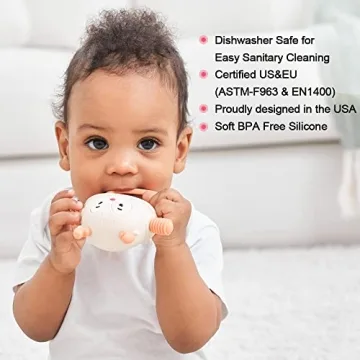 Smily Mia Silicone Teething Mittens for Infants 3 Months and Up