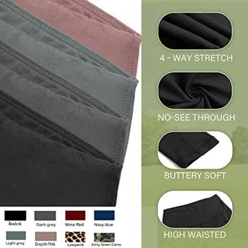 4 Packs Capri Leggings for Women Tummy Control High Waisted Plus Size Butt Lift for Workout Yoga Run...