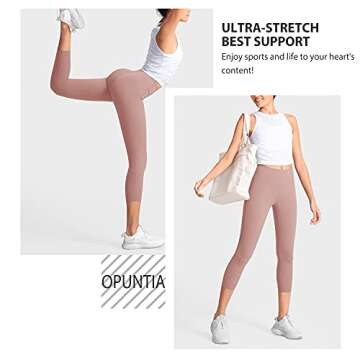 4 Packs Capri Leggings for Women Tummy Control High Waisted Plus Size Butt Lift for Workout Yoga Running