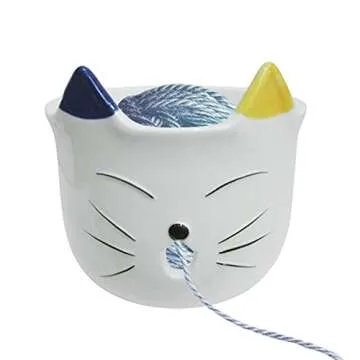 Cat Yarn Bowl for Knitting and Crocheting Creative Gift