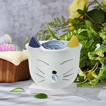 Cat Yarn Bowl for Knitting and Crocheting Creative Gift