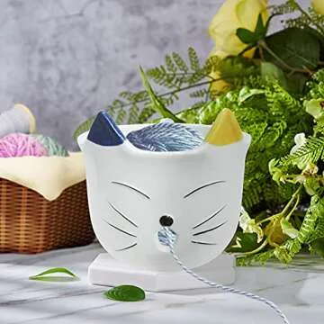 Cat Yarn Bowl for Knitting and Crocheting Creative Gift