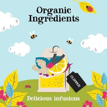 Clipper Tea: Organic Herbal Tea Variety Pack, Delicious Infusions – Assorted Tea Set with 5 Flavors Including Berry, Lemon, And Ginger – Gift Box, 20 Unbleached Tea Bags