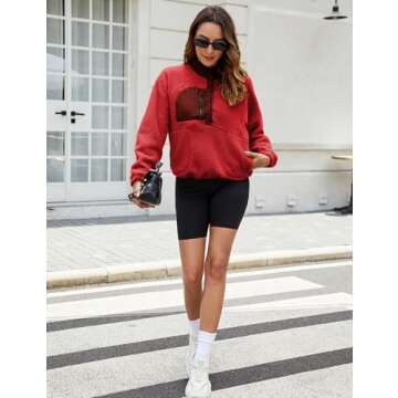 Lightweight Fleece Pullover Jacket for Women