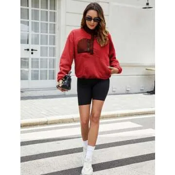 Lightweight Fleece Pullover Jacket for Women