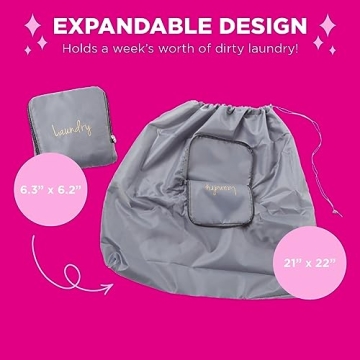 Miamica Foldable Travel Laundry Bag – Durable & Lightweight