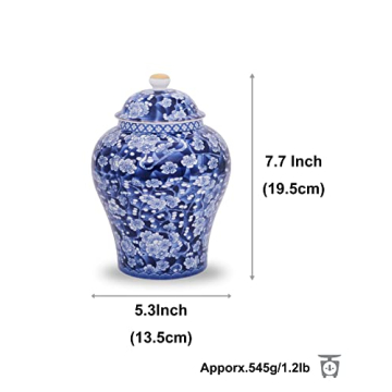 Charming BALIOS Blue and White Ginger Jar for Home Decor