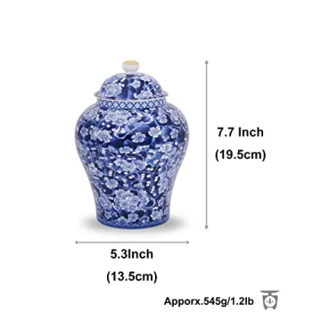 Charming BALIOS Blue and White Ginger Jar for Home Decor