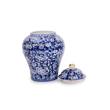 Charming BALIOS Blue and White Ginger Jar for Home Decor