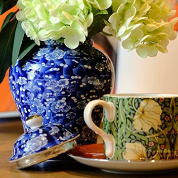 Charming BALIOS Blue and White Ginger Jar for Home Decor