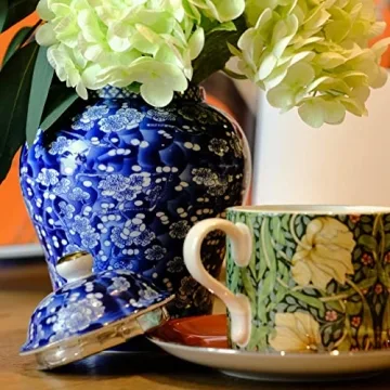 Charming BALIOS Blue and White Ginger Jar for Home Decor