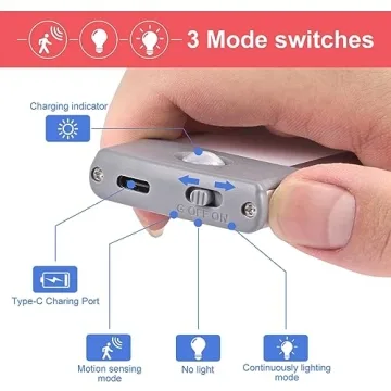 LEPOTEC 30-LED Motion Sensor Light Bright Rechargeable Magnetic