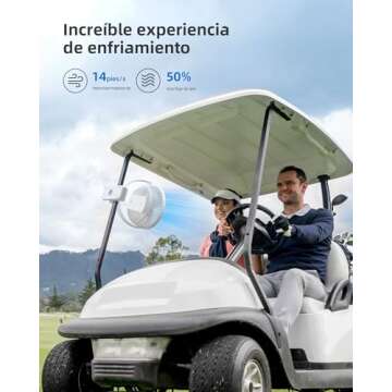 Koonie 10000mAh Rechargeable Portable Fan, 8-Inch Battery Operated Clip on Fan, USB Fan, 4 Speeds, S...