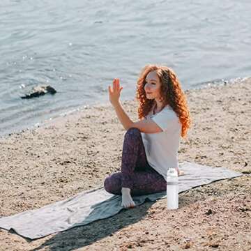 Diller Water Bottle with Straw, 28 or 18 oz BPA Free Plastic Water Bottle with Leak Proof Flip Top Lid for Gym Camping Workouts Outdoors (Clear White, 28 oz)