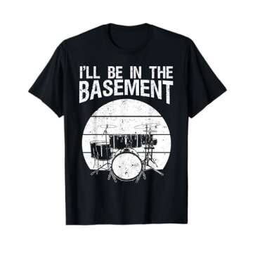 Funny Drummer Art For Men Women Drum Set Drumming Lovers T-Shirt