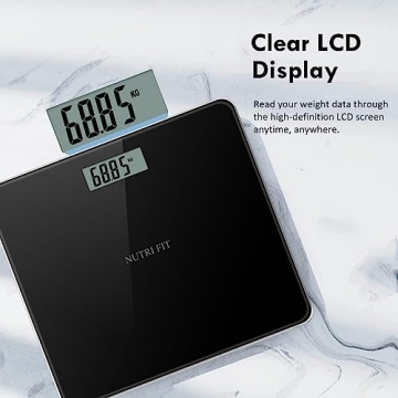 NUTRI FIT Digital Bathroom Scale High Accuracy Large LCD