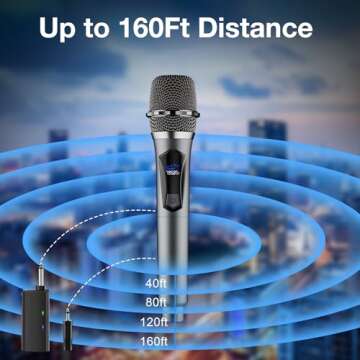 Professional Wireless Microphone Set for Karaoke and Events