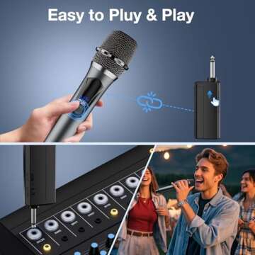 Professional Wireless Microphone Set for Karaoke and Events