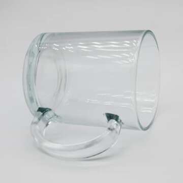 Customizable 11oz Sublimation Glass Mug Set of 6