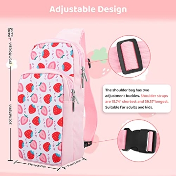 FANPL Cute Strawberry Backpack for Nintendo Switch