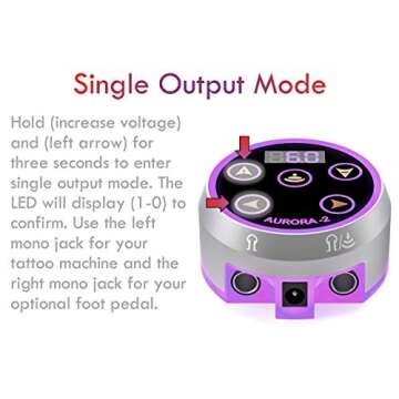 Aurora II Tattoo Machine Power Supply with Touchscreen & LED