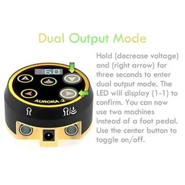 Aurora II Tattoo Machine Power Supply with Touchscreen & LED