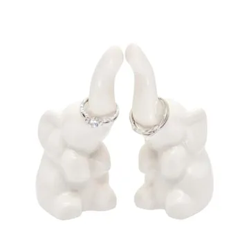 Stylish BARBIZON WAGON Elephant Ring Holder 2 Pack for Jewelry Storage