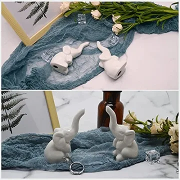 BARBIZON WAGON Elephant Ring Holder 2 Pack for Jewelry