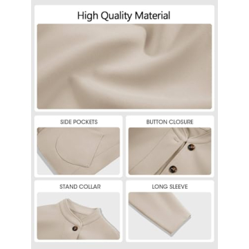 Tankaneo Women's Oversized Short Pea Coat - Stylish & Cozy