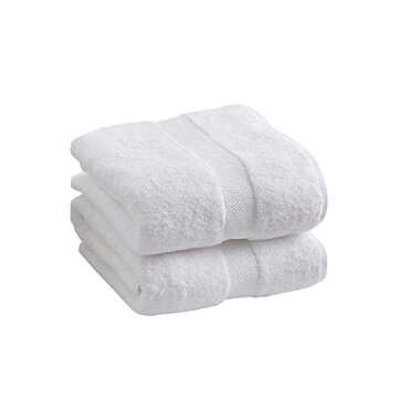 Charisma Hygro Cotton Towels Bundle | Includes: 2 Luxury Bath Sheet Towels, 2 Hand Towels & 2 Washcloths | Quality, Ultra Soft Towel Set | 6 Pieces (White)