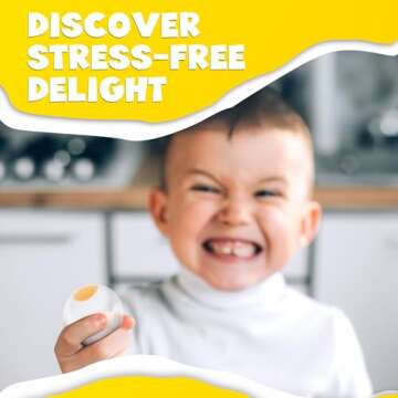IPIDIPI TOYS Funky Egg Splat Ball Squishy – Clear Egg Yolk Fun Squeeze, Yolk Balls for Kids, Easte...