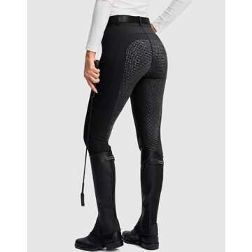 SANTINY Women's Horse Riding Pants: Silicone Full-Seat Breeches for Equestrian