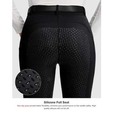 SANTINY Women's Horse Riding Pants with Silicone Grip