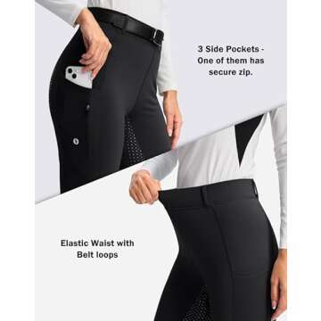SANTINY Women's Horse Riding Pants with Silicone Grip