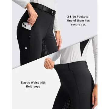 SANTINY Women's Horse Riding Pants with Silicone Grip