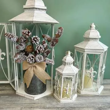 Winlyn Snowy Pinecone Picks - Holiday Decor Essentials