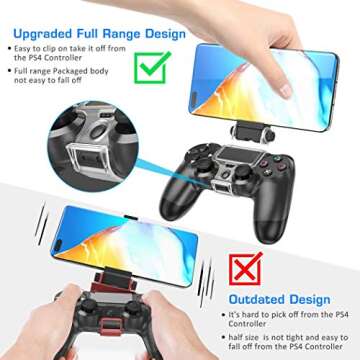 OIVO PS4 Phone Mount Clip for Ultimate Mobile Gaming