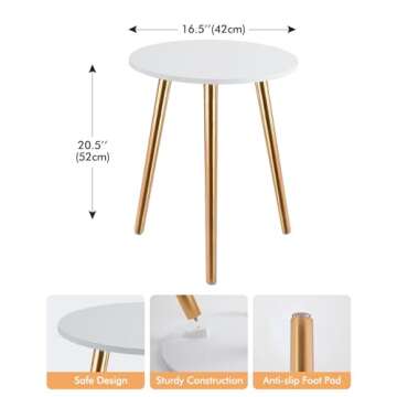 Apicizon Round Side Table for Stylish Home Decor