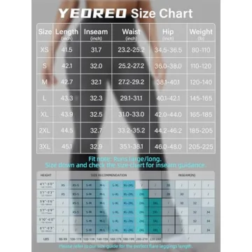 YEOREO Women's Flare Leggings with Pockets & Scrunch